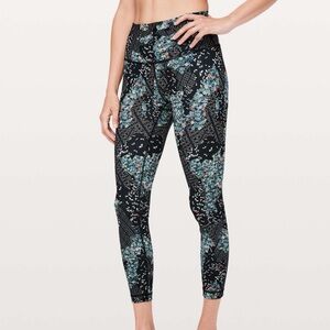 Lululemon Wunder Under Hi-Rise 7/8 Tight *25" Assemblage Alpine White Multi